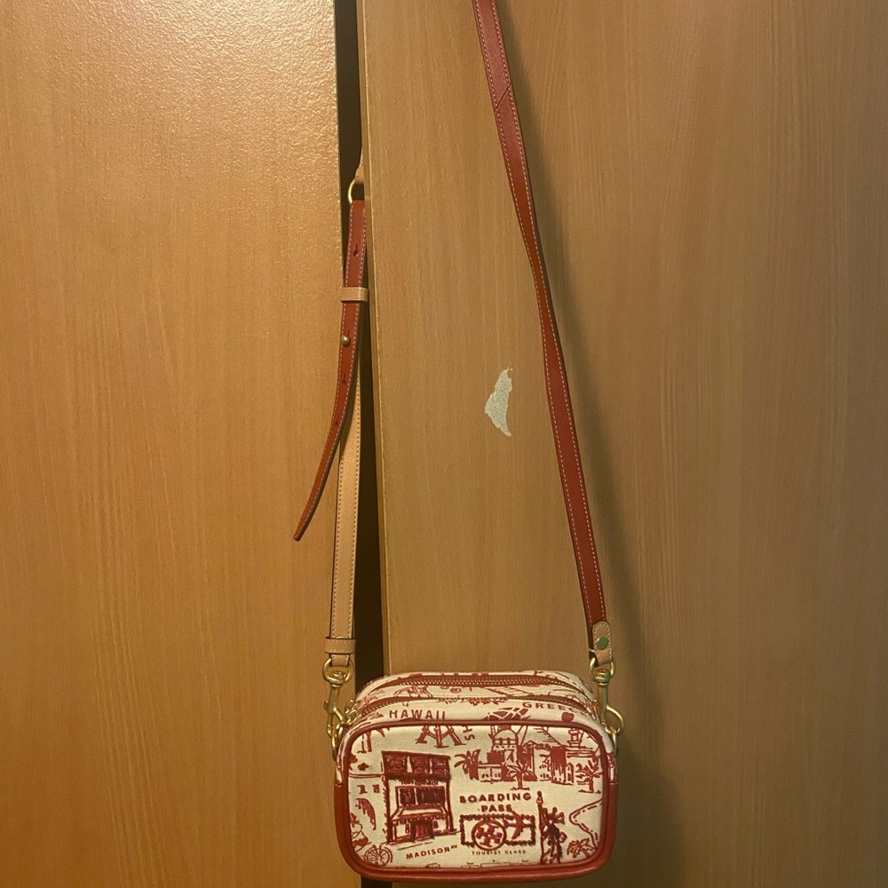 Tory Burch Mini Perry Printed Canvas Crossbody Bag